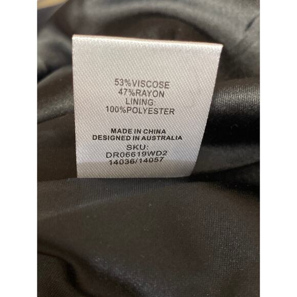 NEW Meshki Darcie Women's Black Strapless Satin Lace Maxi Bodycon Dress Size S - Picture 6 of 6